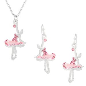 5501 3D Ballerina Necklace/Earring Set